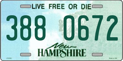 NH license plate 3880672