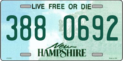 NH license plate 3880692