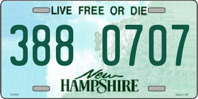 NH license plate 3880707