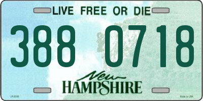 NH license plate 3880718