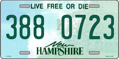 NH license plate 3880723