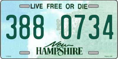 NH license plate 3880734