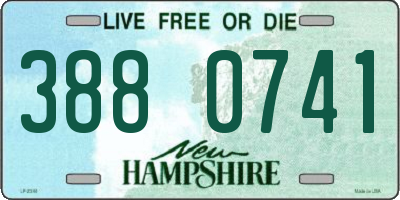 NH license plate 3880741
