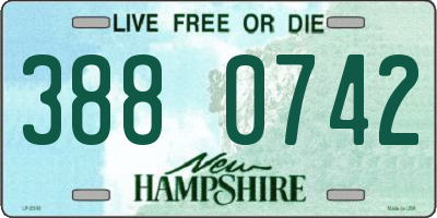 NH license plate 3880742
