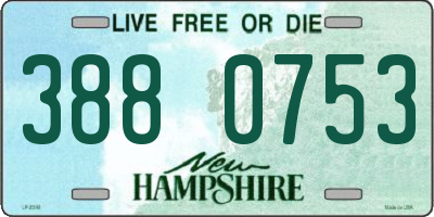 NH license plate 3880753