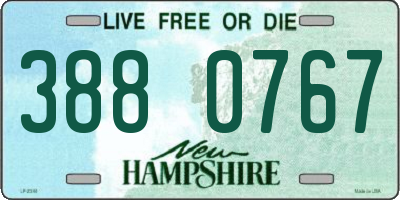 NH license plate 3880767