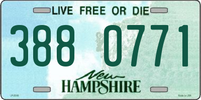 NH license plate 3880771