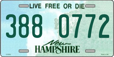 NH license plate 3880772