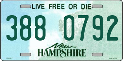 NH license plate 3880792