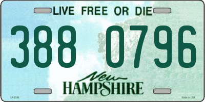 NH license plate 3880796