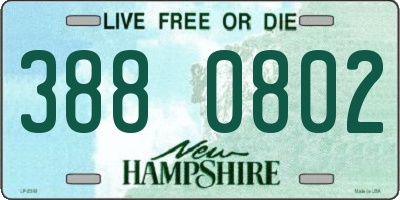 NH license plate 3880802