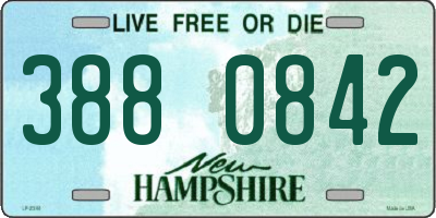 NH license plate 3880842