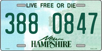 NH license plate 3880847