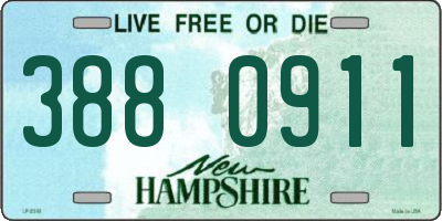 NH license plate 3880911