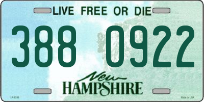 NH license plate 3880922