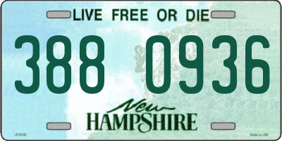 NH license plate 3880936
