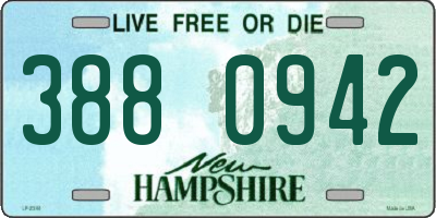 NH license plate 3880942