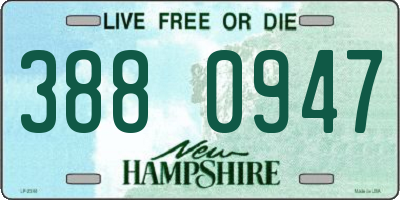 NH license plate 3880947