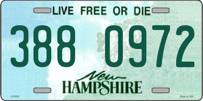 NH license plate 3880972