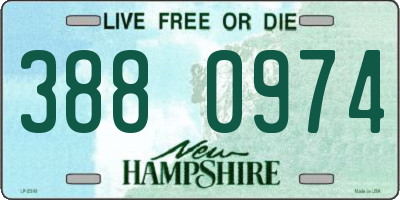 NH license plate 3880974