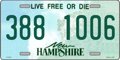 NH license plate 3881006