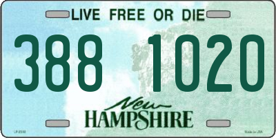 NH license plate 3881020