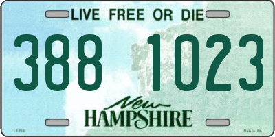 NH license plate 3881023