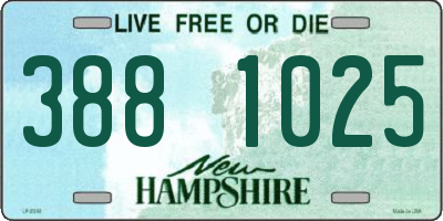 NH license plate 3881025