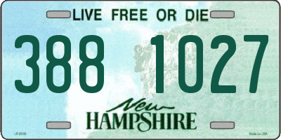 NH license plate 3881027