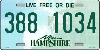 NH license plate 3881034