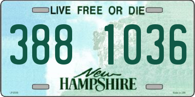 NH license plate 3881036