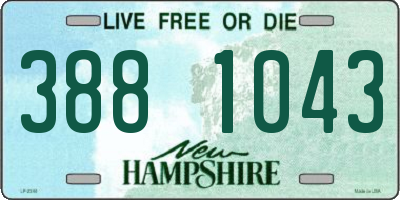 NH license plate 3881043
