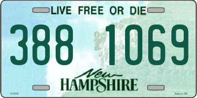 NH license plate 3881069
