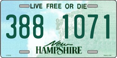 NH license plate 3881071