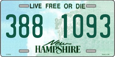 NH license plate 3881093
