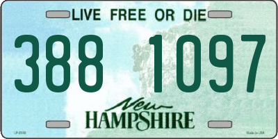 NH license plate 3881097