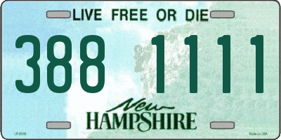 NH license plate 3881111