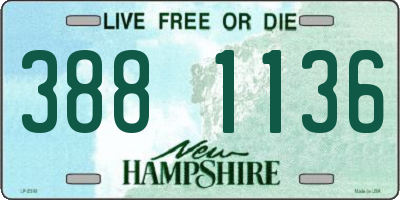 NH license plate 3881136