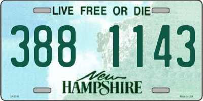 NH license plate 3881143