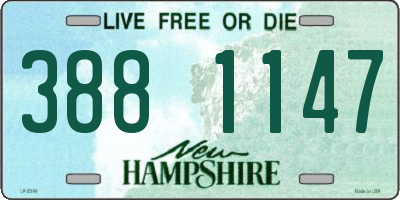 NH license plate 3881147