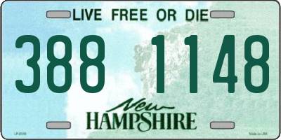 NH license plate 3881148