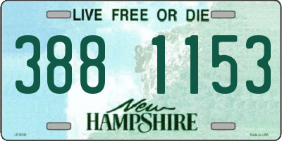 NH license plate 3881153