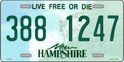 NH license plate 3881247