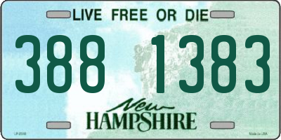 NH license plate 3881383