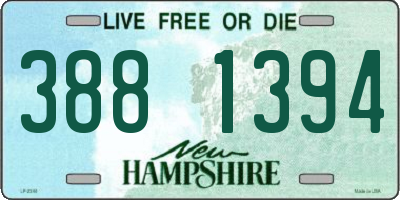 NH license plate 3881394