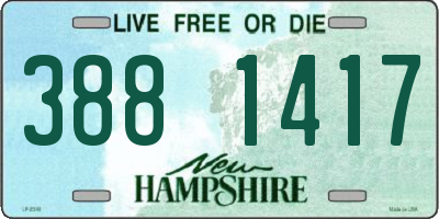 NH license plate 3881417