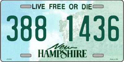 NH license plate 3881436