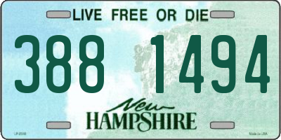 NH license plate 3881494