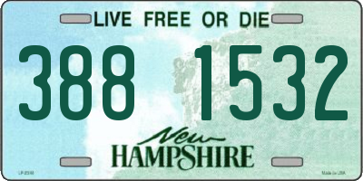 NH license plate 3881532