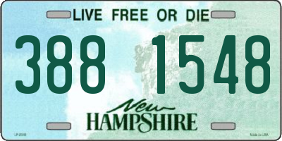 NH license plate 3881548